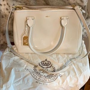 Ralph Lauren RLL leather Satchel creme